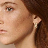 Small Edge Hoop Earrings