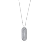 Ribbed Diamond Bar Necklace