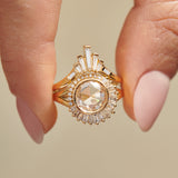 Curved Baguette Diamond Wedding Ring