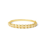 Yellow Diamond Cushion Bangle Bracelet