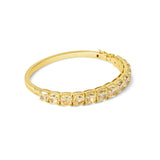 Yellow Diamond Cushion Bangle Bracelet