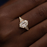 Zeppelin Oval Step Cut Diamond Engagement Ring