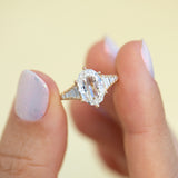 Zeppelin Oval Step Cut Diamond Engagement Ring