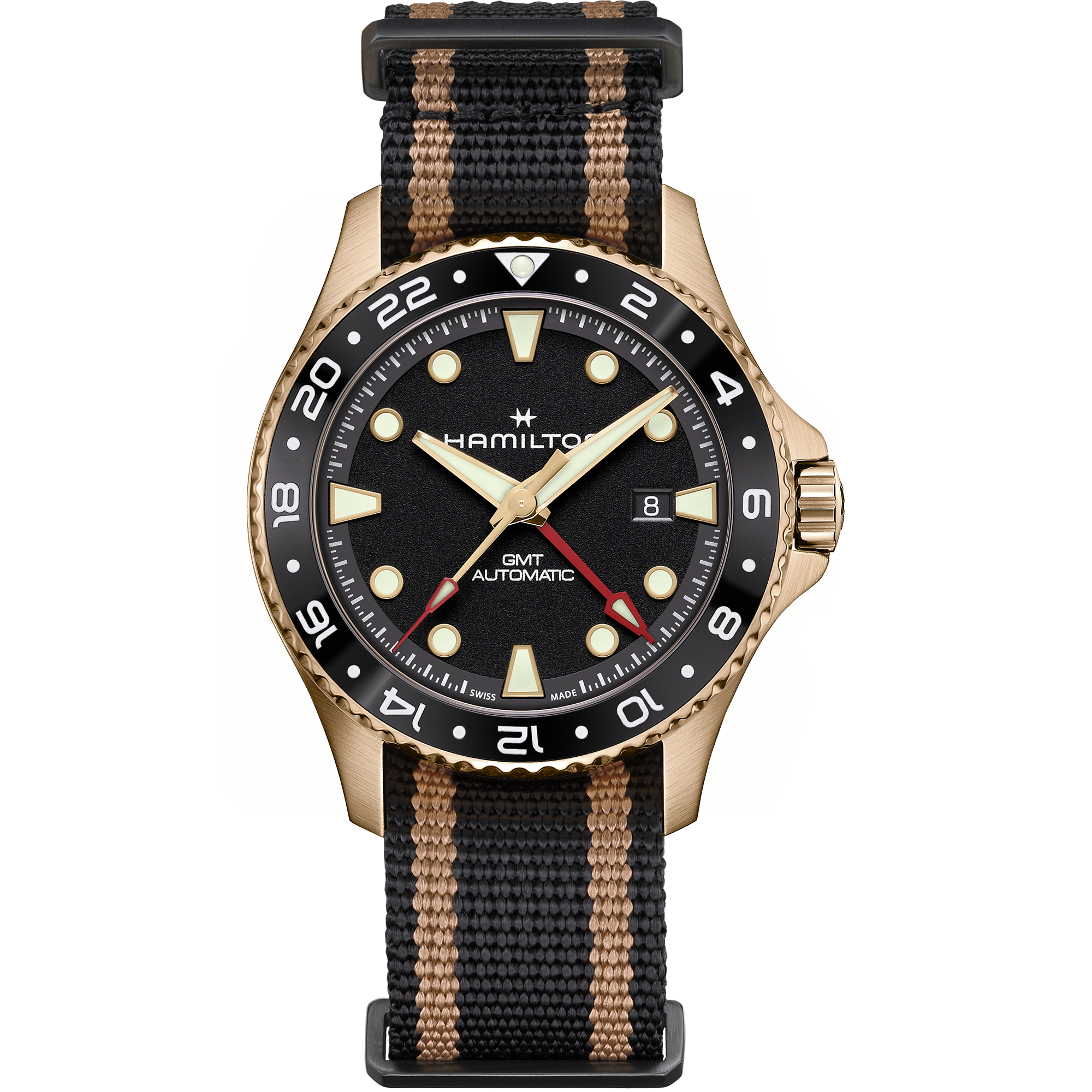 Hamilton Khaki Navy Scuba GMT Auto 43mm Bronze H82565930