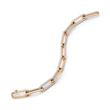 Saxon Elongated Link Bracelet With One Diamond Link
