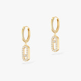 Move Uno Diamond Hoop Earrings