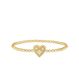Roberto Coin 18kt Yellow Gold Venetian Princess Diamond Heart Bracelet