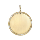 Round Pave Diamond Circle Charm