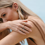 Tapered Baguette Diamond Sphere Ring