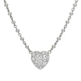 Small Diamond Cobblestone Heart Necklace
