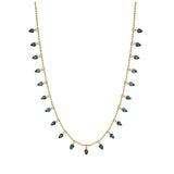 Storrow 18kt Yellow Gold Diamond and Blue Topaz Emma Necklace