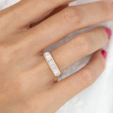 Channel Statement Ring with Baguette Cut Diamonds