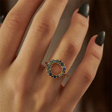 Bubble Multicolor Sapphire Ring