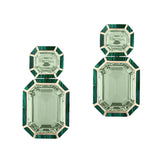 Goshwara 18kt Yellow Gold Melange Prasiolite Drop Earrings
