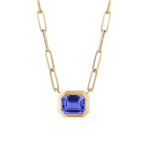 Goshwara 18kt Yellow Gold Blue Tanzanite Pendant Necklace