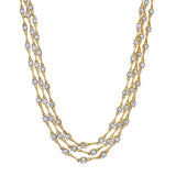 Kwiat 18kt Yellow Gold and Diamond Three Row Necklace