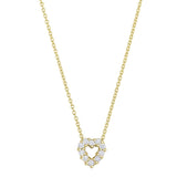 Roberto Coin 18kt Yellow Gold and Diamond Tiny Treasures Heart Necklace