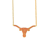 Medium Orange Sapphire Longhorn Necklace