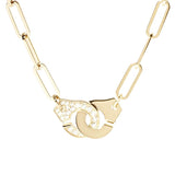 Pavé Diamond Small Menottes Necklace