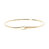 Serrure Jonc Bracelet Bezel Set Diamond