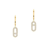 Move Uno Diamond Hoop Earrings