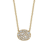 Diamond Oval Cobblestone Necklace