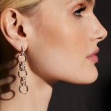 Thoby Diamond Drop Link Earrings