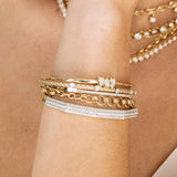 Envoy Diamond Cluster Plie Bangle
