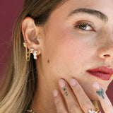 Posey Cuff Duo Chain Earring (Right)