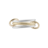 Spinelli Kilcollin 18kt Yellow Gold and Sterling Silver Solarium Mx Ring