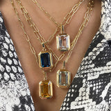Goshwara 18kt Yellow Gold Rock Crystal Bezel Set Pendant Necklace