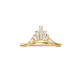 White Baguette Diamond Nesting Art Deco Wedding Ring