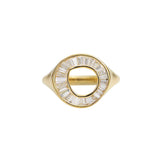 Tapered Baguette Diamond Sphere Ring
