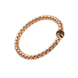Wide Eka Flex'It Bracelet With Black Diamond Rondelle
