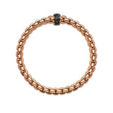 Wide Eka Flex'It Bracelet With Black Diamond Rondelle