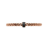 Wide Eka Flex'It Bracelet With Black Diamond Rondelle