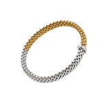 Fope 18k White & Yellow Gold Medium Vendome Flex'It Bracelet