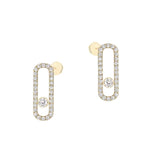 Move Uno Pave Diamond Earrings