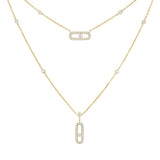 Move Uno 2 Rows Pave Diamond Necklace