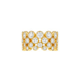 Viltier 18kt Yellow Gold and Diamond Cascade Clique Ring