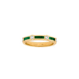 Viltier 18k Yellow Gold Diamond & Malachite Rayon Ring