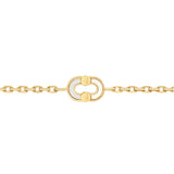 Viltier 18k Yellow Gold Turquoise & Mother of Pearl Reversible Bracelet