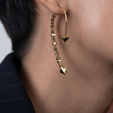 Peruffo 18k Yellow Gold Rock Mixed Shape Dagger Threader Earrings