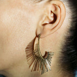 Peruffo 18k Yellow Gold Asymmetric Slide Mullet Earrings