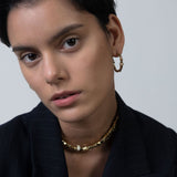 Peruffo 18k Yellow Gold Rock Mixed Shape Necklace With Diamond Rondel