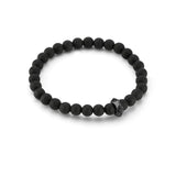 Matte Black Gold, Black Diamond, & Onyx Sydney Origami Beaded Bracelet