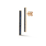 Blue Sapphire Bar Earrings