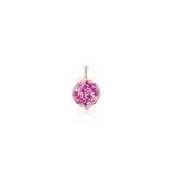 Small Pink Sapphire & White Diamond Pebble Chantecaille Locket Charm