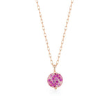 Small Pink Sapphire & White Diamond Pebble Chantecaille Locket Charm