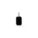 Sterling Silver and Black Rhodium Tablet Charm